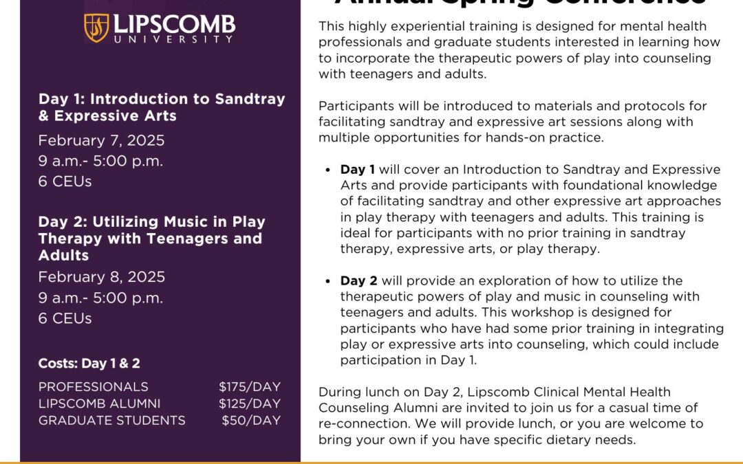 Sandtray & Expressive Arts Conference at Lipscomb University