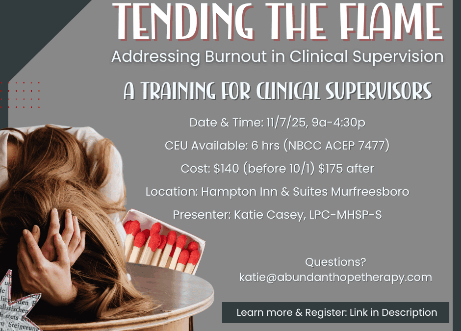 In-Person CE: Supervision and Burnout