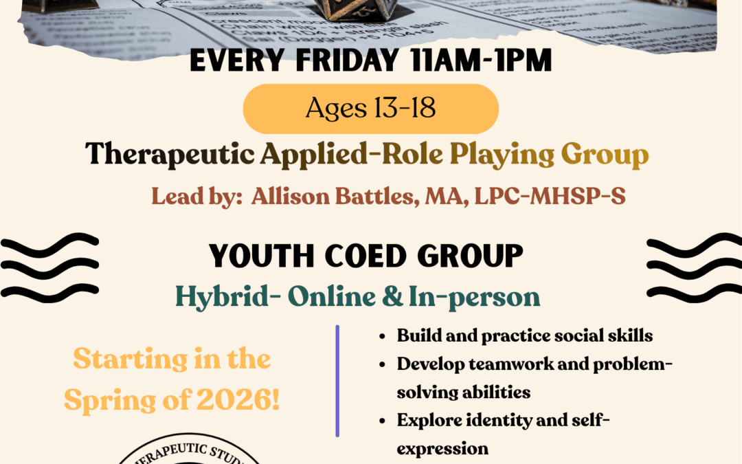 13-18 D&D Therapy Role Playing Groups