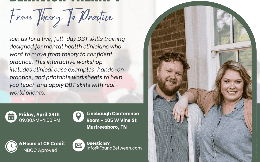 6 CE DBT Training: April 24th – Murfreesboro
