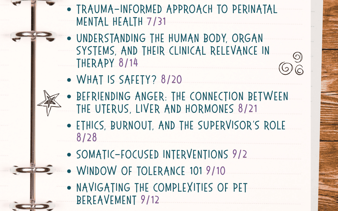 Upcoming CE Trainings