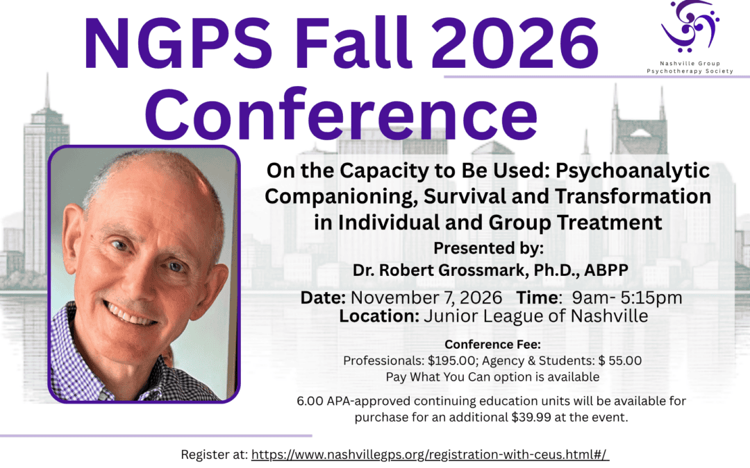 Nashville Group Psychotherapy Society’s Fall Workshop – November 7th